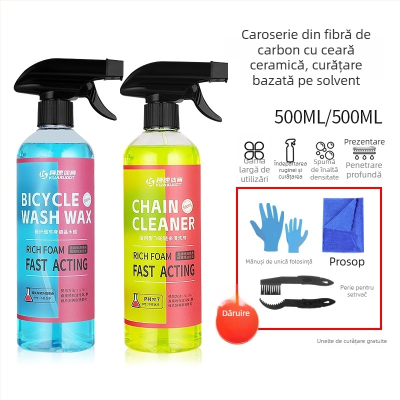 Agent de curățare pentru lanțul bicicletei — întreținere (Brand: Kuasuodt/Cross Speed Sports; Brand privat autorizat; Material: agent de curățare; Categorie: agent de curățare)