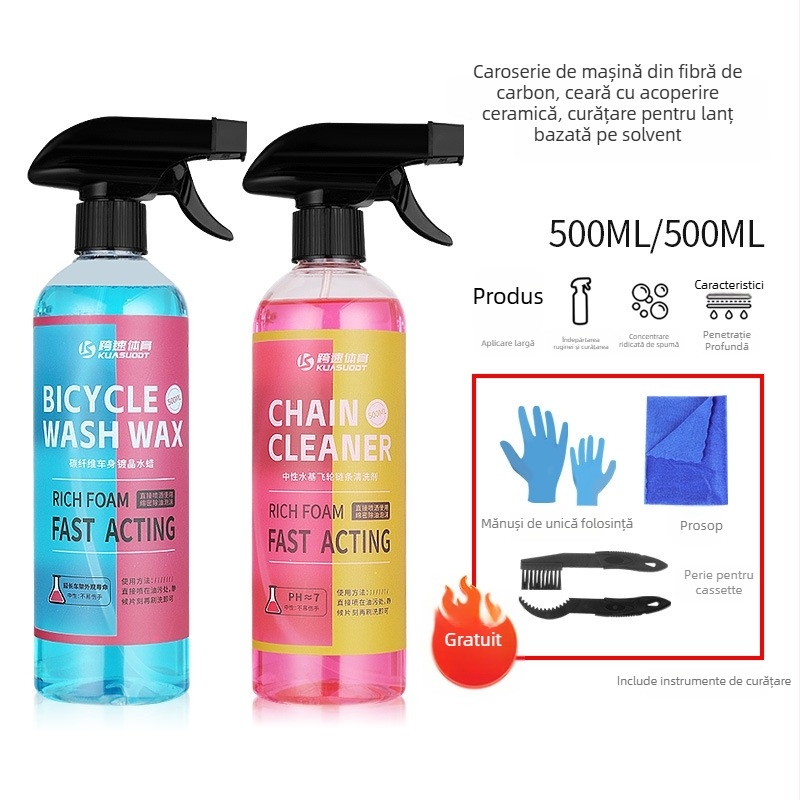Agent de curățare pentru lanțul bicicletei — întreținere (Brand: Kuasuodt/Cross Speed Sports; Brand privat autorizat; Material: agent de curățare; Categorie: agent de curățare)