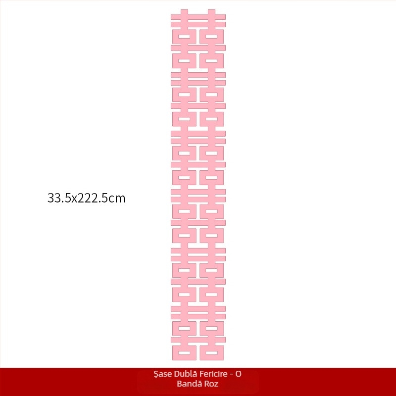 Prop pentru selfie de mireasă – bandă lungă cu simbolul fericirii duble, din felt, brand Xiyouji, categorie cuvânt fericit, neimportat