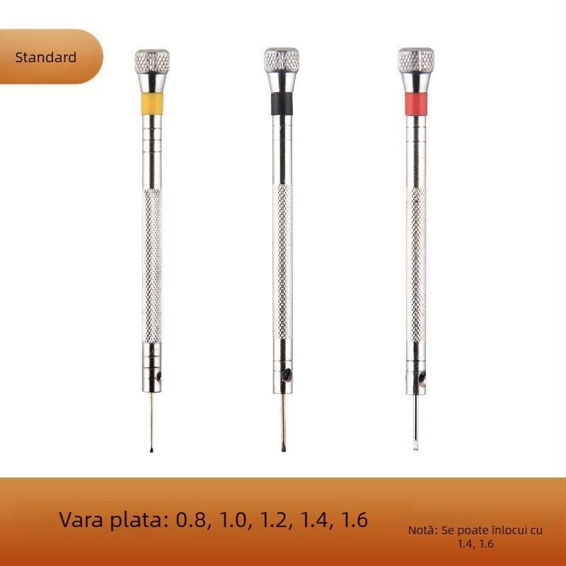 Set de unelte pentru repararea ceasurilor – șurubelnițe cu cap plat și Philips, demontarea capacului din spate, reglarea curelei (Brand: Unique)