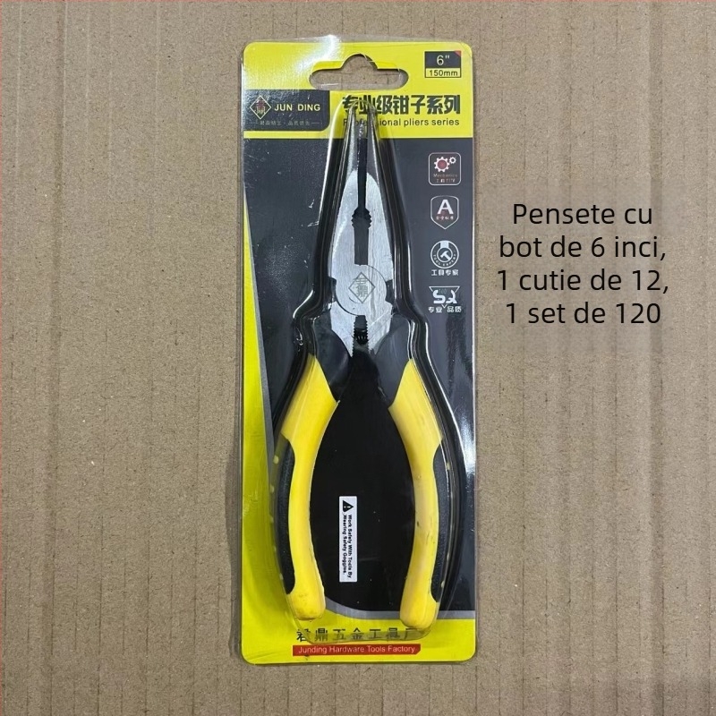 Set de clește Jun Ding: clește cu vârf subțire, clește diagonal, clește pentru sârmă, clește cu încuietoare; variante de greutate și lungime a gurilor