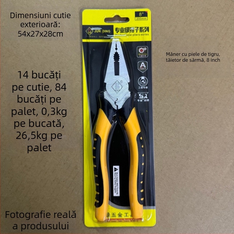 Set de clește Jun Ding: clește cu vârf subțire, clește diagonal, clește pentru sârmă, clește cu încuietoare; variante de greutate și lungime a gurilor