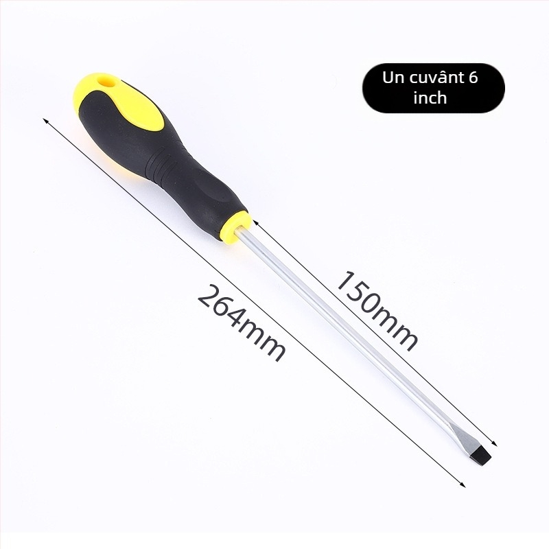 Henglida mini șurubelniță magnetică cu cap cruce și mâner din două materiale, din oțel carbon