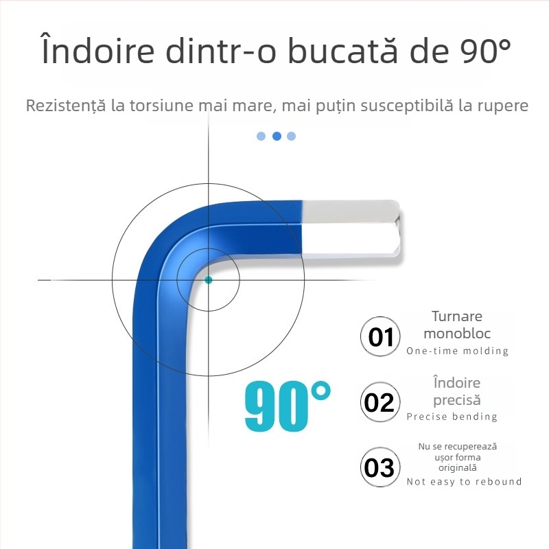 Steel Shield Set chei Allen, din oțel crom-vanadiu, duritate înaltă, cap hexagonal intern, extins
