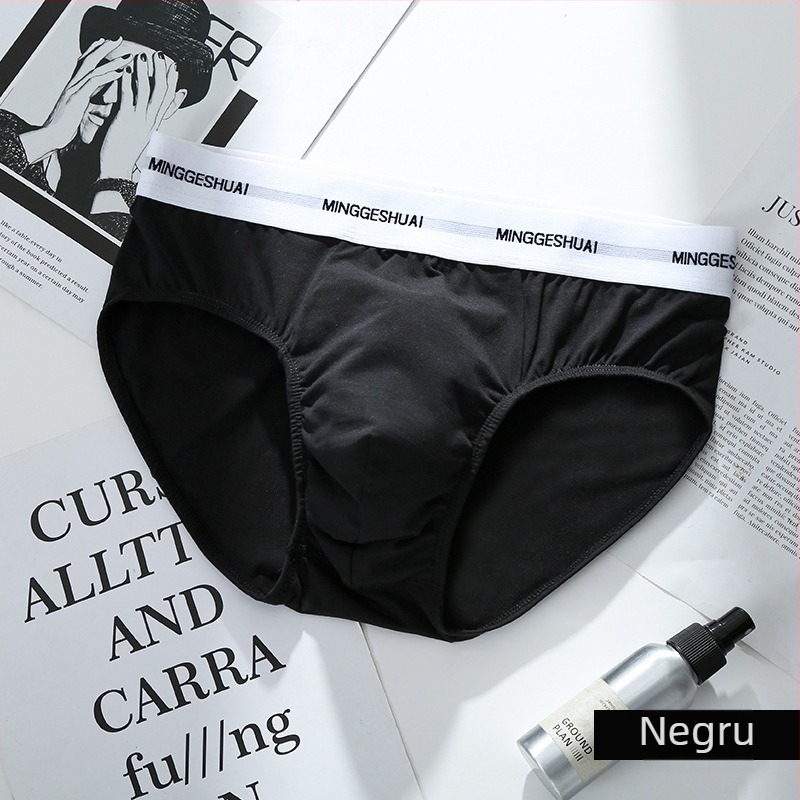 Boxeri bărbați din bumbac, respirabili, tricotate, talie medie