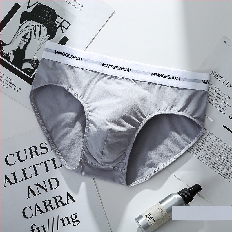 Boxeri bărbați din bumbac, respirabili, tricotate, talie medie