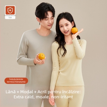 Set de lenjerie termică pentru unisex, strat de bază din fibră acrilică 251–300 g/m², antibacterian și antistatice, îmbrăcăminte de iarnă groasă