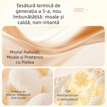 Set de lenjerie termică pentru unisex, strat de bază din fibră acrilică 251–300 g/m², antibacterian și antistatice, îmbrăcăminte de iarnă groasă
