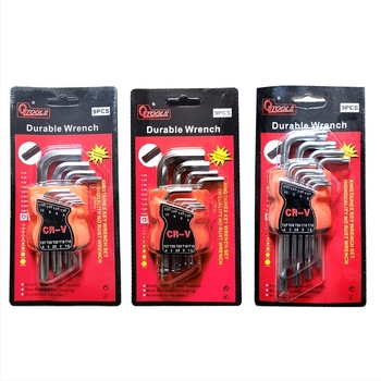 Set chei Allen cu chei hexagonale prelungite, în formă Torx, din oțel crom-vanadiu