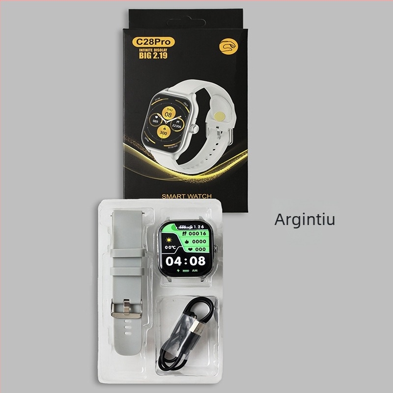 Ceas inteligent GTS4 cu apelare Bluetooth, monitorizare sănătate și monitorizare a somnului (viață baterie 7-14 zile, rezistent la apă, monitorizare ritm cardiac, oxigen din sânge, tensiune arterială)