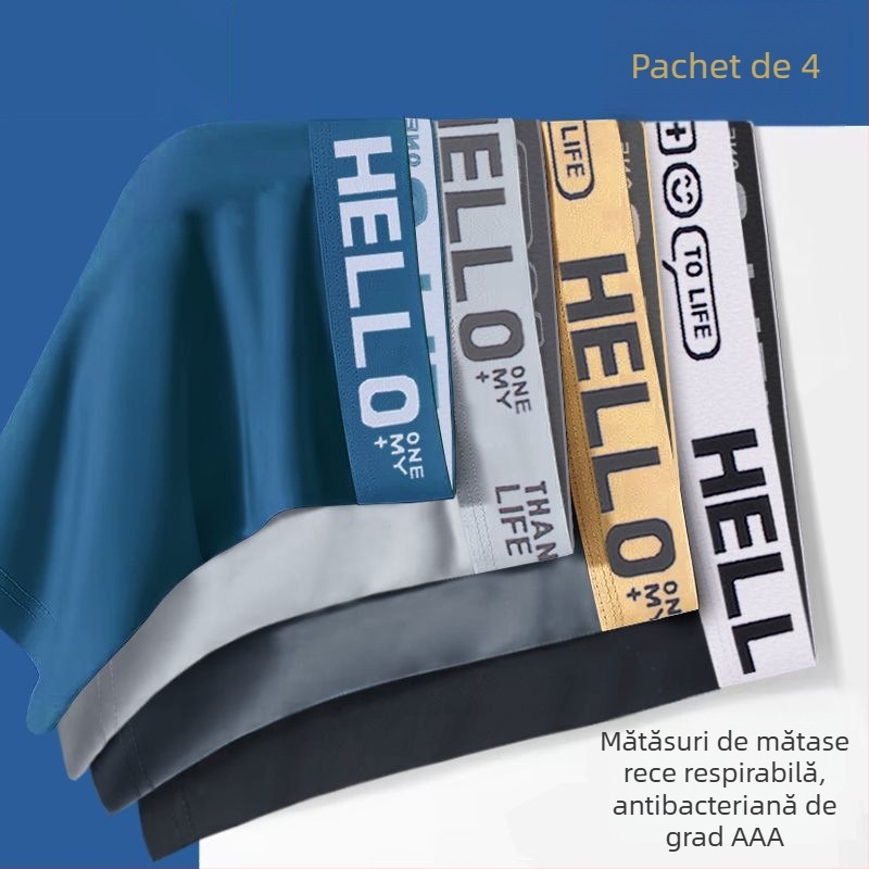 Boxeri pentru bărbați fără cusături, uscare rapidă și respirabili, material poliester 90–95%, talie medie