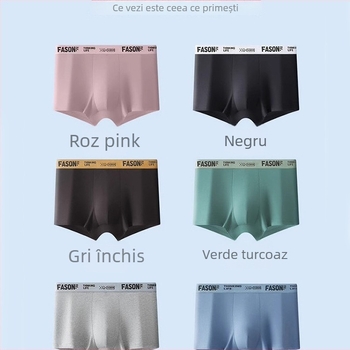 Boxeri pentru bărbați, din bumbac, antibacterian, talie medie, pentru tineri