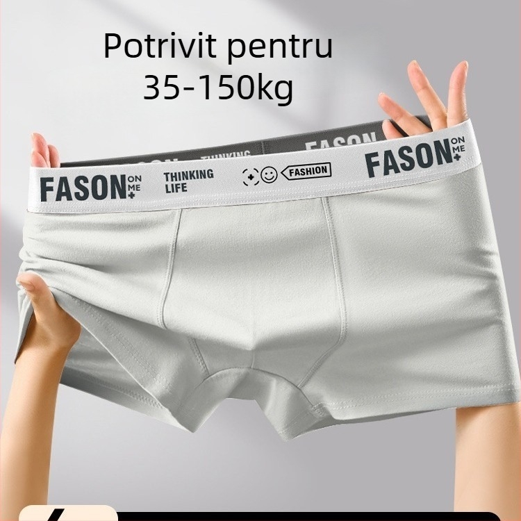Boxeri pentru bărbați, din bumbac, antibacterian, talie medie, pentru tineri