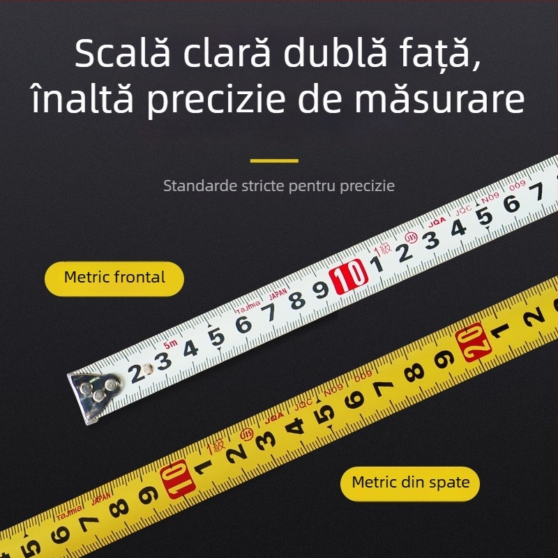 Tajima Ryu bandă metrică din oțel, cu dublă față, grosime și rezistentă la uzură, tip bandă de măsurare