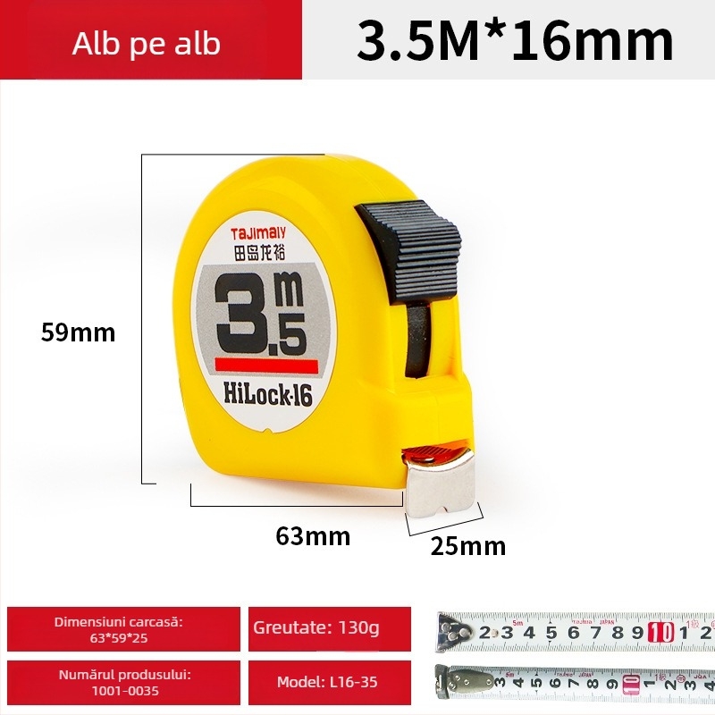 Tajima Ryu bandă metrică din oțel, cu dublă față, grosime și rezistentă la uzură, tip bandă de măsurare