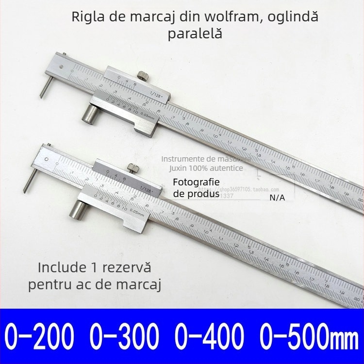 Calibru Vernier din aliaj de carbură pentru trasare paralelă, interval 0-500 mm