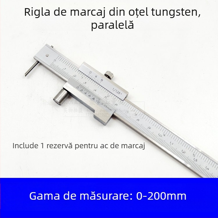 Calibru Vernier din aliaj de carbură pentru trasare paralelă, interval 0-500 mm