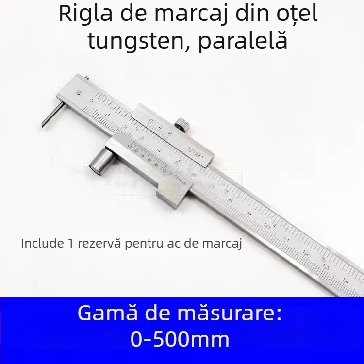 Calibru Vernier din aliaj de carbură pentru trasare paralelă, interval 0-500 mm