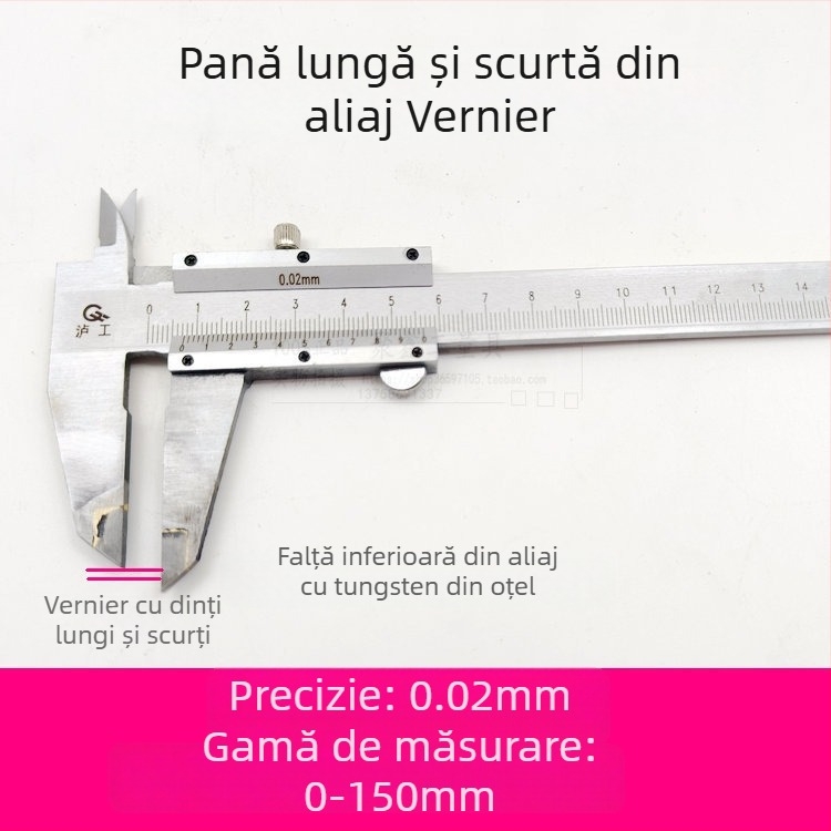 Calibru Vernier din aliaj de carbură pentru trasare paralelă, interval 0-500 mm