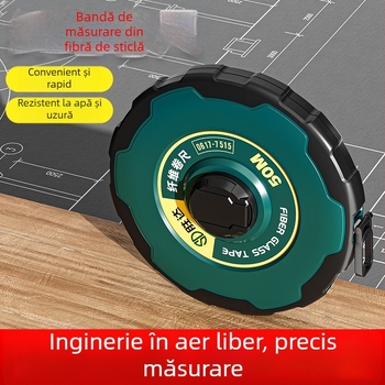 Shengda bandă metrică cu riglă din fibră de sticlă, dublă față, bandă moale