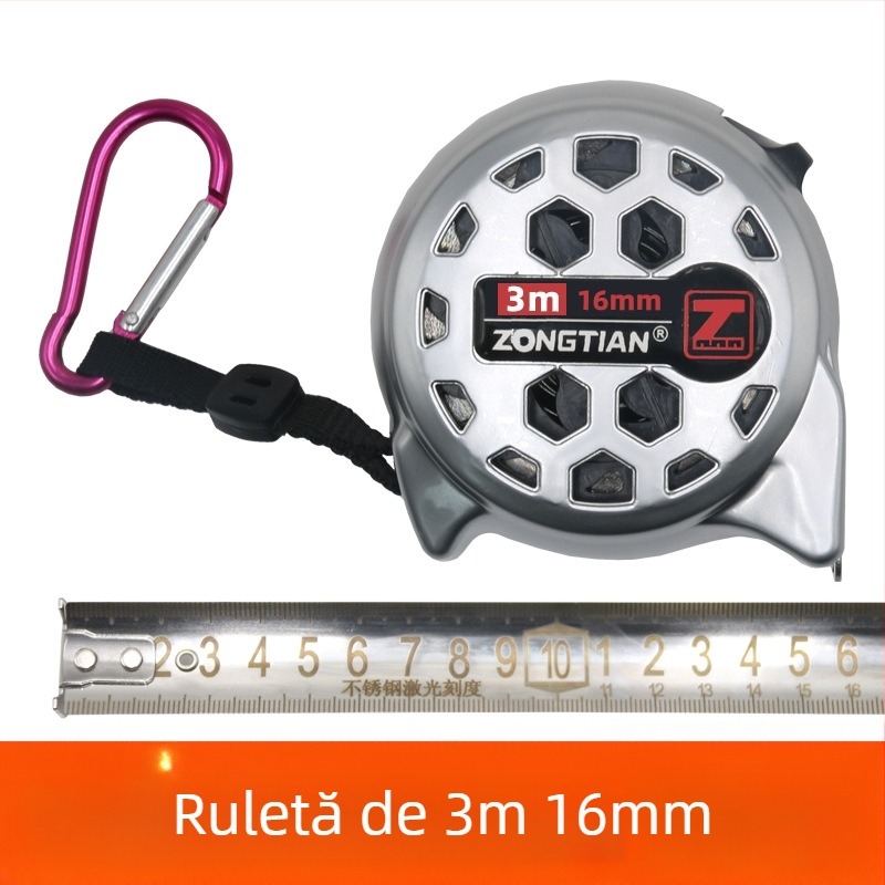 Bandă metrică din oțel inoxidabil cu design gol, rezistentă la apă, la căderi, precizie înaltă, cu husă