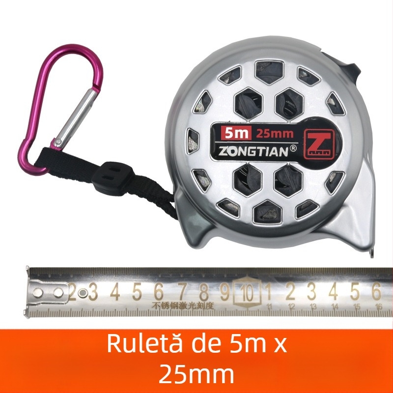 Bandă metrică din oțel inoxidabil cu design gol, rezistentă la apă, la căderi, precizie înaltă, cu husă