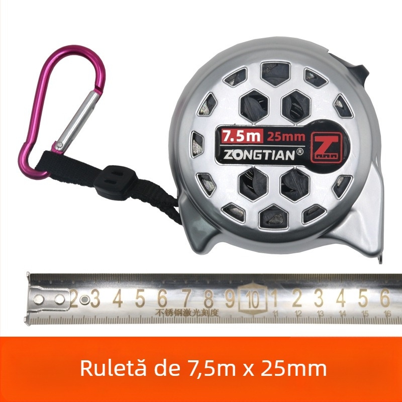 Bandă metrică din oțel inoxidabil cu design gol, rezistentă la apă, la căderi, precizie înaltă, cu husă