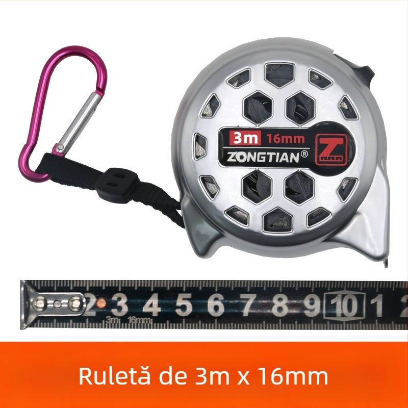 Bandă metrică din oțel inoxidabil cu design gol, rezistentă la apă, la căderi, precizie înaltă, cu husă