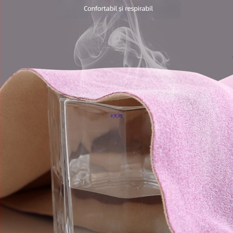 Set termic de lenjerie pentru bărbați și femei, fibră de încălzire, bază din bumbac, țesătură extra groasă 501–600 g/m², căptușeală de catifea, mâneci lungi