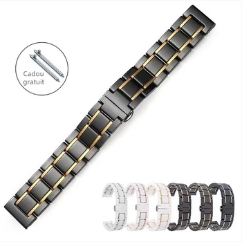 DITUOSI Bandă de ceas din ceramică cu cataramă fluture pentru Huawei GT4/GT3, ceasuri Samsung și Xiaomi