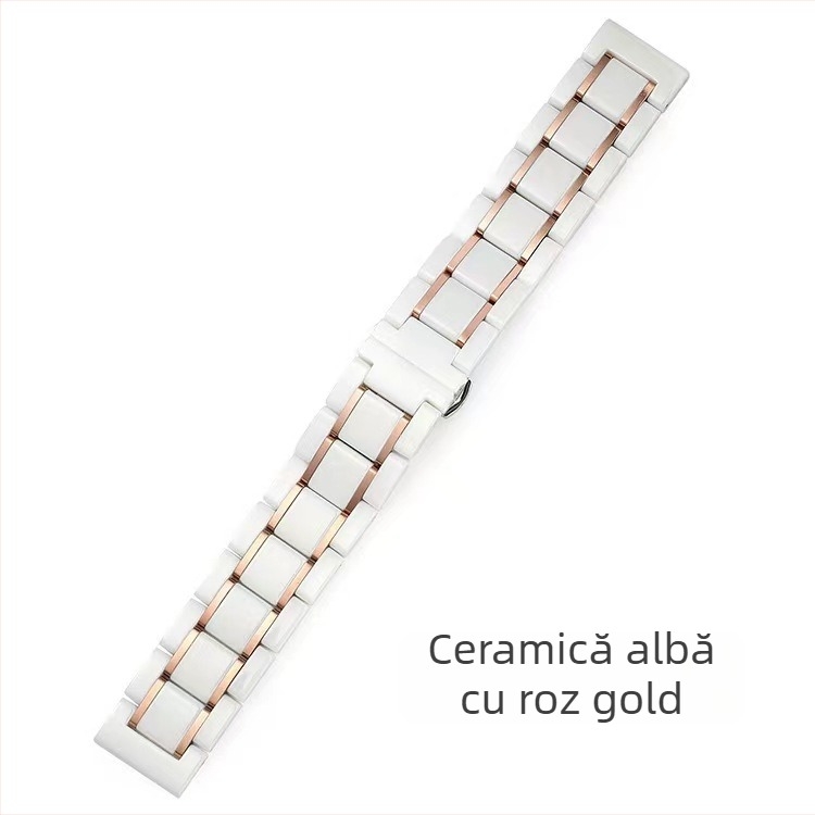 DITUOSI Bandă de ceas din ceramică cu cataramă fluture pentru Huawei GT4/GT3, ceasuri Samsung și Xiaomi