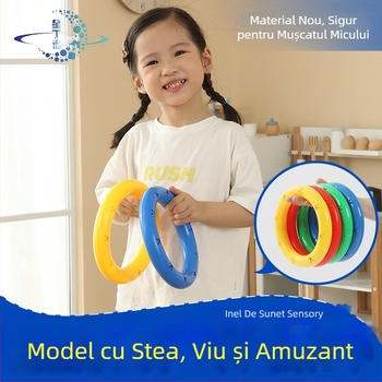 Star dinno Jucărie interactivă din plastic cu clopoțel pentru gimnastică de dimineață, copii 4–6 ani — sunet, dezvoltare coordonare mână-ochi, 3C certificare: 2020012203303333
