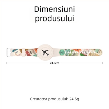 Capac protecție din silicon pentru AirTag Apple – curea impermeabilă, stil desen animat drăguț, turnare prin injecție, seria Waterproof Strap Cover, model Waterproof Strap Cover