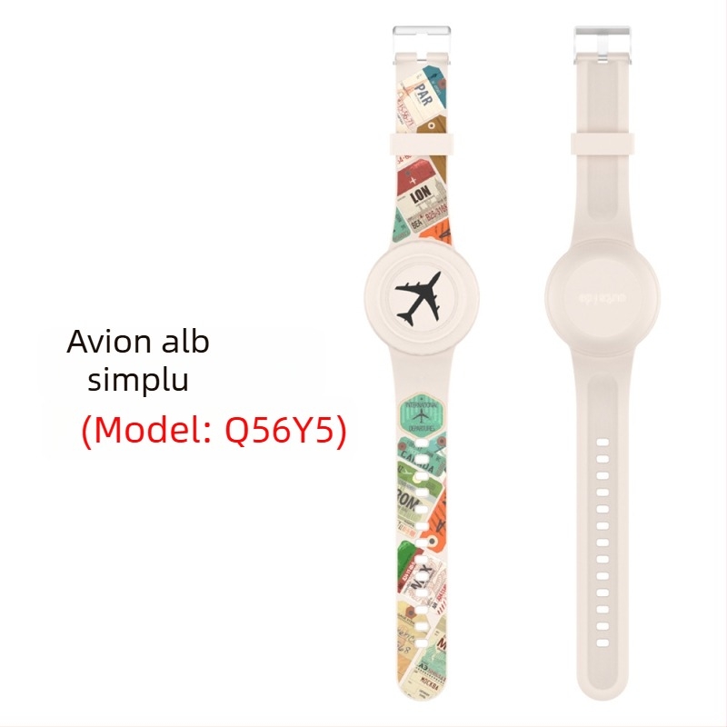 Capac protecție din silicon pentru AirTag Apple – curea impermeabilă, stil desen animat drăguț, turnare prin injecție, seria Waterproof Strap Cover, model Waterproof Strap Cover