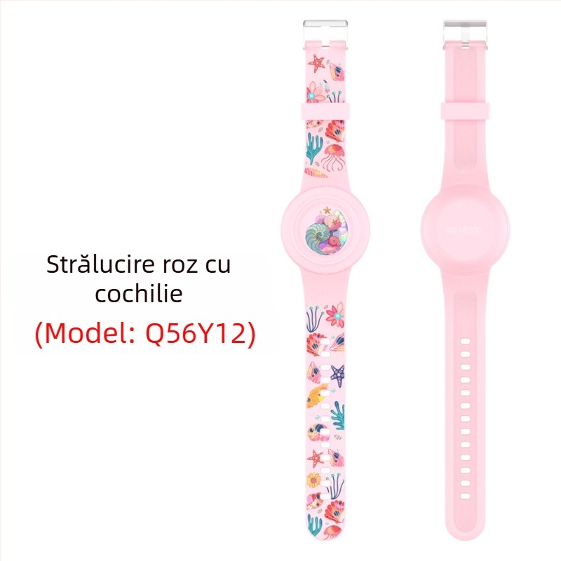 Capac protecție din silicon pentru AirTag Apple – curea impermeabilă, stil desen animat drăguț, turnare prin injecție, seria Waterproof Strap Cover, model Waterproof Strap Cover