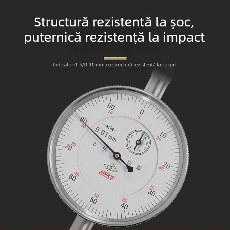Indicator cadran cu bază magnetică, rezistent la șocuri, scară 0-1-3-5-10-30-50, GB1219-2008, marca Ha Amount