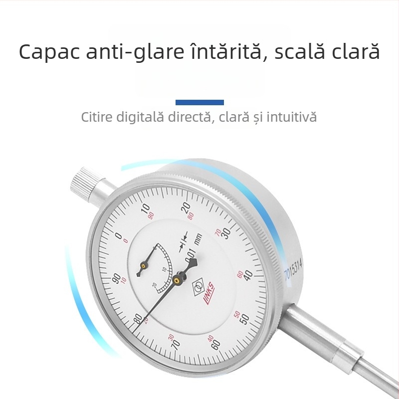 Indicator cadran cu bază magnetică, rezistent la șocuri, scară 0-1-3-5-10-30-50, GB1219-2008, marca Ha Amount