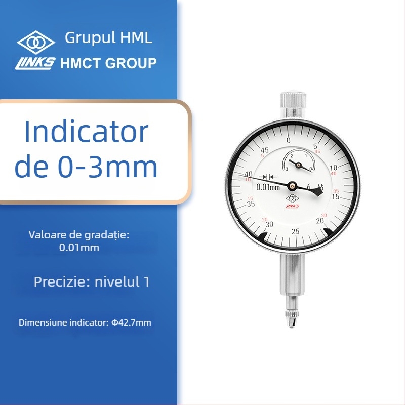 Indicator cadran cu bază magnetică, rezistent la șocuri, scară 0-1-3-5-10-30-50, GB1219-2008, marca Ha Amount
