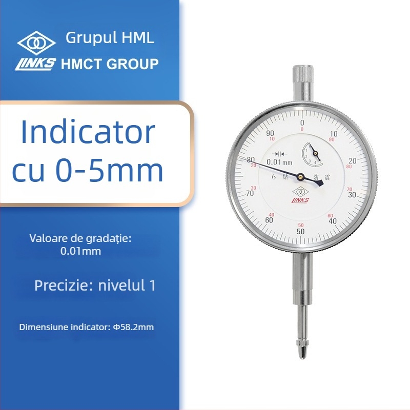 Indicator cadran cu bază magnetică, rezistent la șocuri, scară 0-1-3-5-10-30-50, GB1219-2008, marca Ha Amount