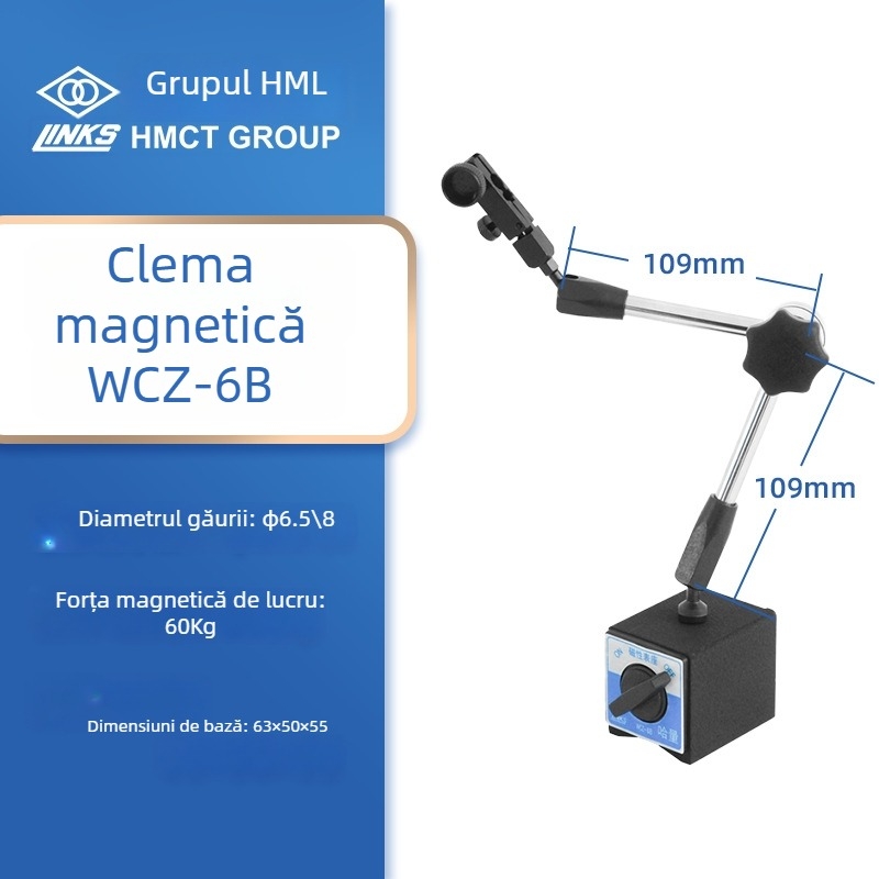 Indicator cadran cu bază magnetică, rezistent la șocuri, scară 0-1-3-5-10-30-50, GB1219-2008, marca Ha Amount