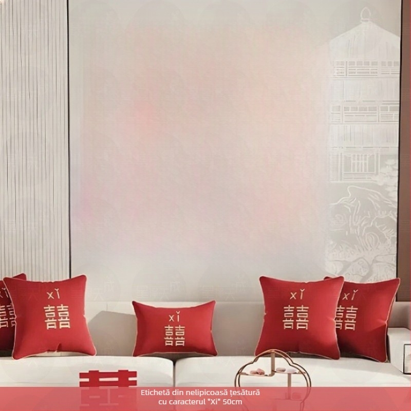 Stickere cu cuvinte fericite tăiate în stil chinezesc nou pentru decorarea dormitorului de nuntă – Material: țesătură flokată; Import: Nu; Brand: Altul; Categorie: Cuvinte fericite