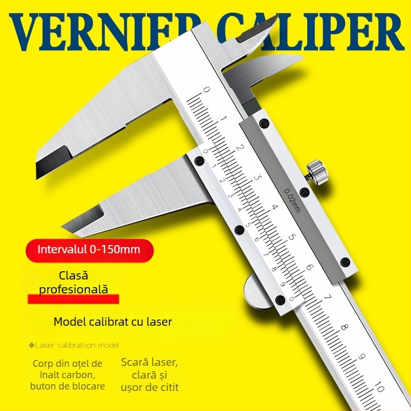 Caliper digital din oțel inoxidabil – clasă industrială, precizie înaltă, afișaj digital