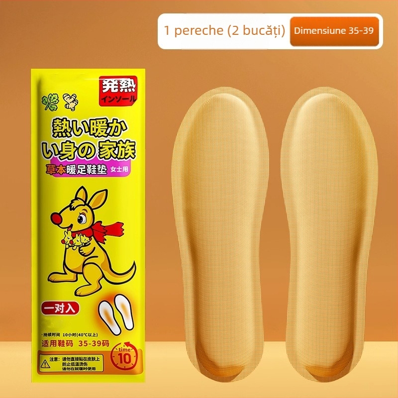 Talpă încălzită pentru pantofi, completă, unisex, pentru adulți, materiale: praf de fier, apă, cărbune activ