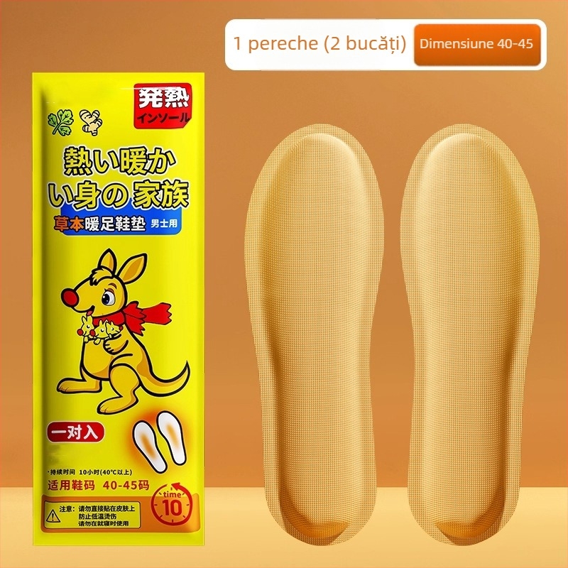 Talpă încălzită pentru pantofi, completă, unisex, pentru adulți, materiale: praf de fier, apă, cărbune activ