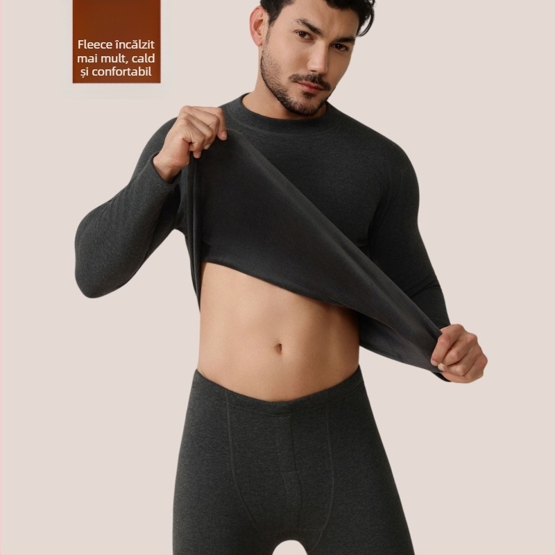 Set de lenjerie termică pentru cuplu – din bumbac 95%, căptușeală din poliester 80%, top și pantaloni cu fleece, greutate țesătură 750 g/m2, grosime extra (401–500 g/m2), pentru tineri 18–40 ani.