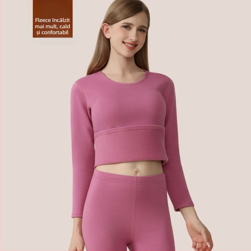 Set de lenjerie termică pentru cuplu – din bumbac 95%, căptușeală din poliester 80%, top și pantaloni cu fleece, greutate țesătură 750 g/m2, grosime extra (401–500 g/m2), pentru tineri 18–40 ani.