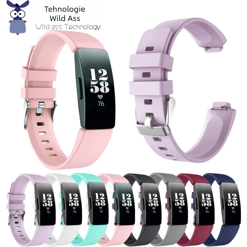 Brățară din silicon pentru Fitbit Inspire HR — Compatibilă cu modelul 6134021; Interfață specială personalizată; Dimensiune interfețe personalizabilă; Material silicon; Etichetare privată licențiată