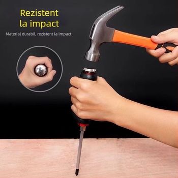 Set de șurubelnițe magnetice din oțel crom-vanadiu, capete crucișate și plate, mâner PP/TPR