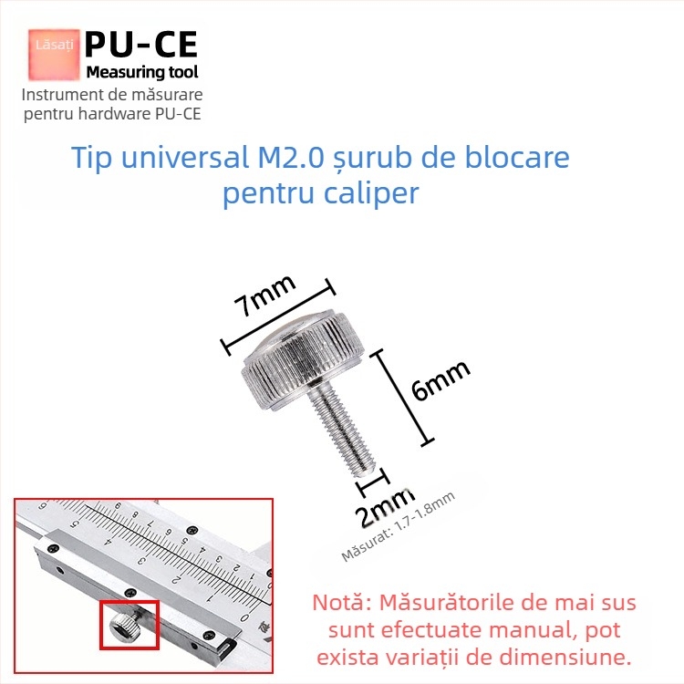Set șuruburi de fixare pentru caliper Vernier — șuruburi de blocare pentru înălțime digitală și măsurător de adânime
