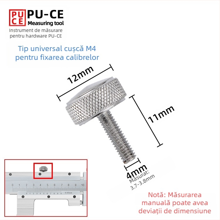 Set șuruburi de fixare pentru caliper Vernier — șuruburi de blocare pentru înălțime digitală și măsurător de adânime